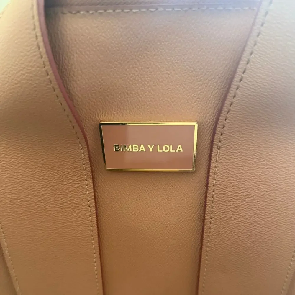 Bimba Y Lola Blush Pink Mini Bowler Bag Gold Hardware - Picture 4 of 10